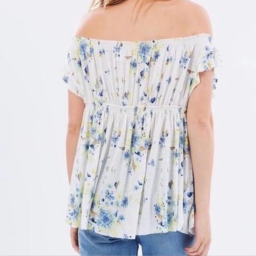 We The Free Sam Off The Shoulder Floral Top L - Picture 2 of 8
